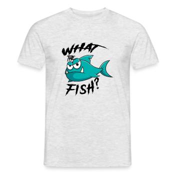 What the fish ? - Männer T-Shirt - Grau meliert - Vorne - AI Model Male 178 dark (178cm)
