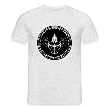 spartan_01 - T-shirt homme - gris chiné - Devant - AI Model Male 178 dark (178cm)