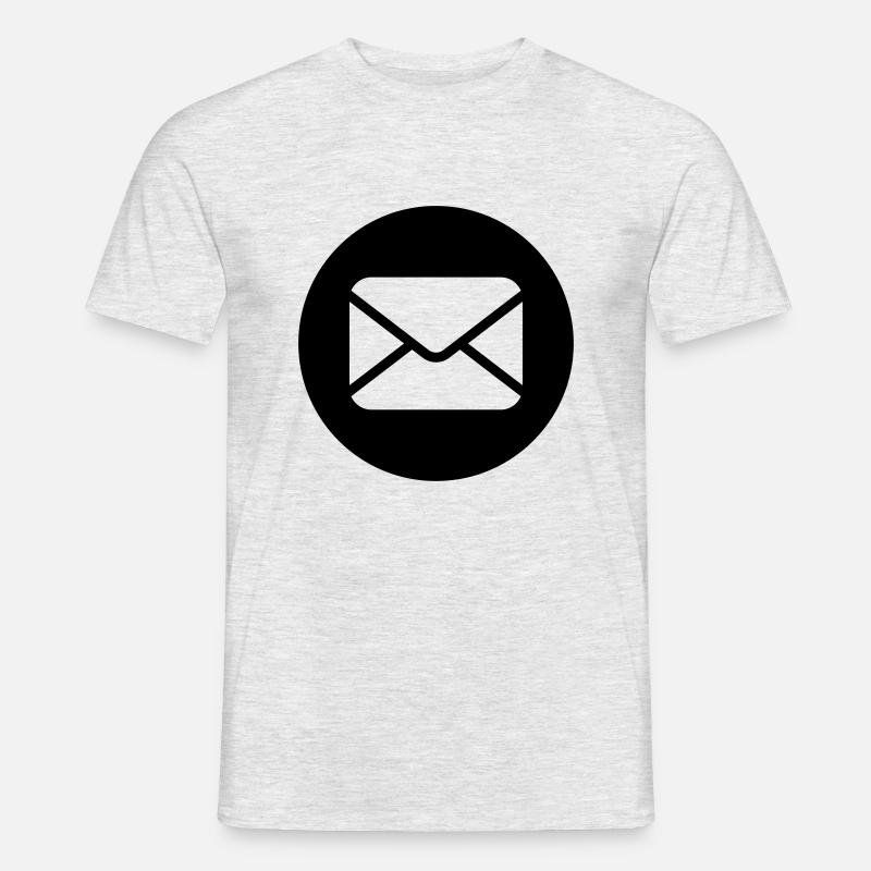 E-Mail Briefumschlag - Männer T-Shirt - Grau meliert