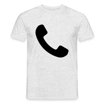 Telephone - Men's T-Shirt - heather grey - Front - AI Model Male 178 dark (178cm)