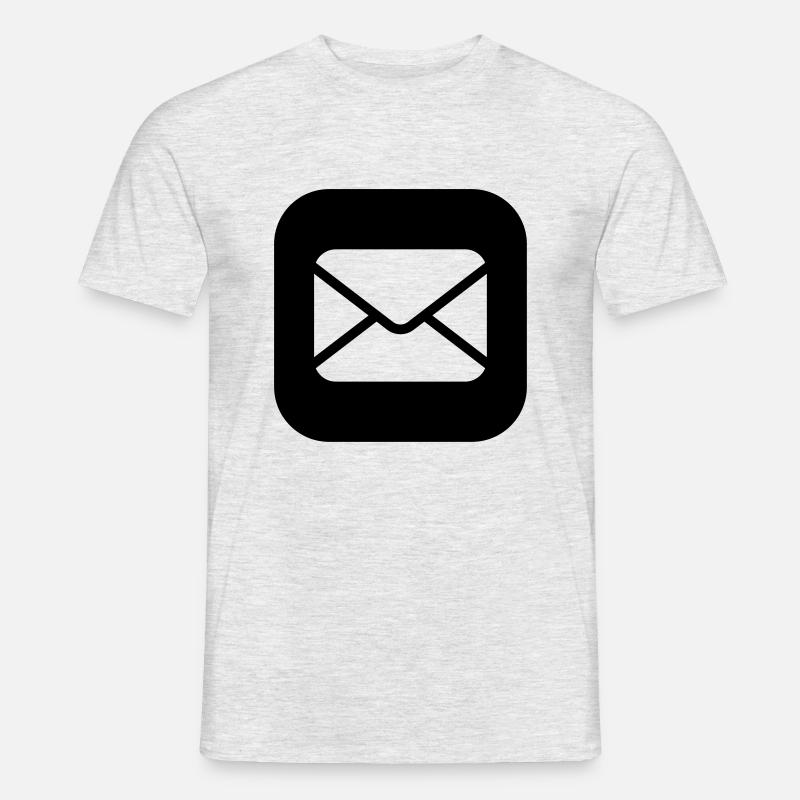 E-Mail Briefumschlag - Männer T-Shirt - Grau meliert