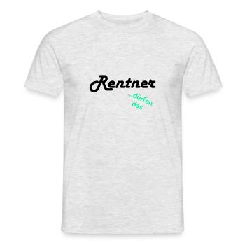 Rentner ...dürfen das - Männer T-Shirt - Grau meliert - Vorne - AI Model Male 178 dark (178cm)