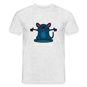 Souris animal idée cadeau - T-shirt homme - gris chiné - Devant - AI Model Male 178 dark (178cm)