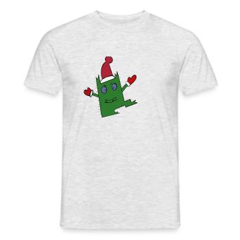 Cooles Weihnachtsmonster - Männer T-Shirt - Grau meliert - Vorne - AI Model Male 178 dark (178cm)