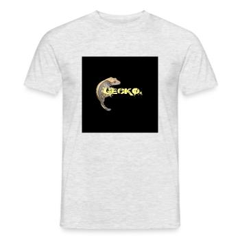 Gecko Liebe - Männer T-Shirt - Grau meliert - Vorne - AI Model Male 178 dark (178cm)