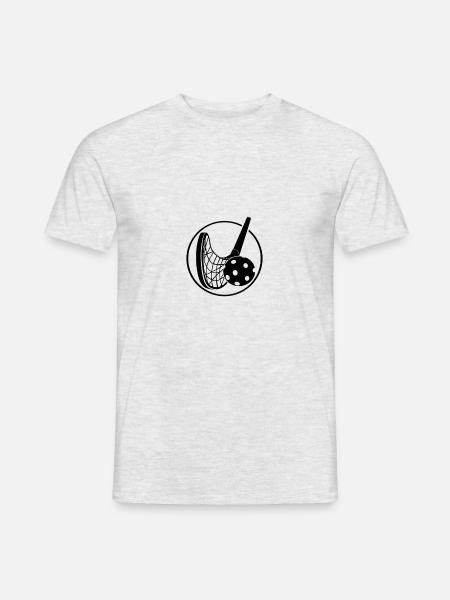 Floorball mit Floorballschläger - Männer T-Shirt - Grau meliert