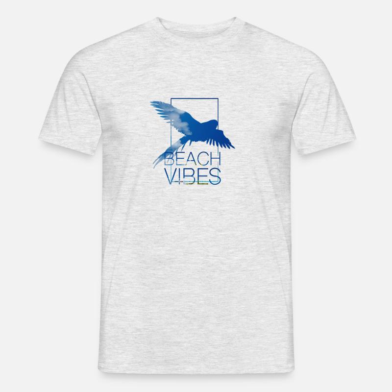PAPAGEI SUMMER VIBE - Männer T-Shirt - Grau meliert