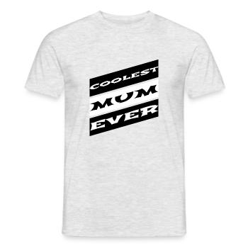 family - coolest mum ever - T-shirt homme - gris chiné - Devant - AI Model Male 178 dark (178cm)