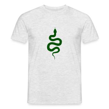 green snake - Men's T-Shirt - heather grey - Front - AI Model Male 178 dark (178cm)