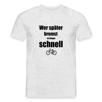 Fahrrad Rad fahren Spruch lustig - Männer T-Shirt - Grau meliert - Vorne - AI Model Male 178 dark (178cm)