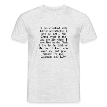 Galater 2:20 King James Version - Männer T-Shirt - Grau meliert - Vorne - AI Model Male 178 dark (178cm)