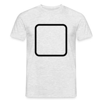 Carré avec coins arrondis Modèle pour l’édition - T-shirt homme - gris chiné - Devant - AI Model Male 178 dark (178cm)