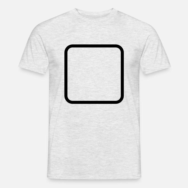 Square with round corners Template for editing - Men's T-Shirt - heather grey