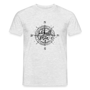 Ich will Meer - Männer T-Shirt - Grau meliert - Vorne - AI Model Male 178 dark (178cm)