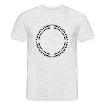 RUNDER WAPPEN 2 - Männer T-Shirt - Grau meliert - Vorne - AI Model Male 178 dark (178cm)