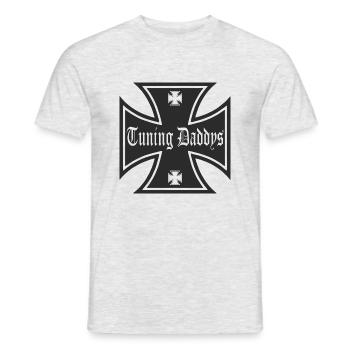 TUNING DADDYS - Men's T-Shirt - heather grey - Front - AI Model Male 178 dark (178cm)