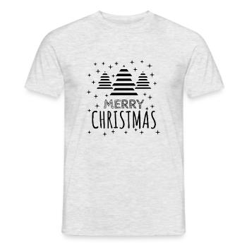 MERRY CHRISTMAS - Joyeux Noël - T-shirt homme - gris chiné - Devant - AI Model Male 178 dark (178cm)