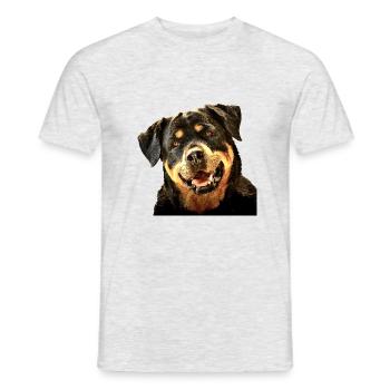 Rottweiler - Männer T-Shirt - Grau meliert - Vorne - AI Model Male 178 dark (178cm)