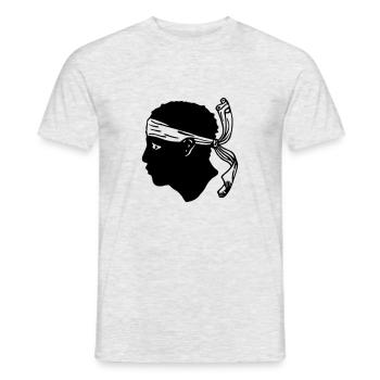 Corsica - Corsica - Moorish head - Men's T-Shirt - heather grey - Front - AI Model Male 178 dark (178cm)