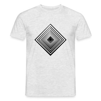 abstract - Tunnel - T-shirt homme - gris chiné - Devant - AI Model Male 178 dark (178cm)