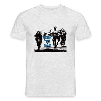 geboren um zu gewinnen 3 - Männer T-Shirt - Grau meliert - Vorne - AI Model Male 178 dark (178cm)