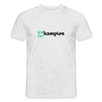 Champion Classic Herenshirt - Heren T-shirt - grijs gemêleerd - Voor - AI Model Male 178 dark (178cm)