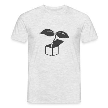 Plant out of the box - Männer T-Shirt - Grau meliert - Vorne - AI Model Male 178 dark (178cm)