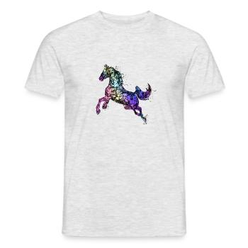 Cheval cheval - T-shirt homme - gris chiné - Devant - AI Model Male 178 dark (178cm)