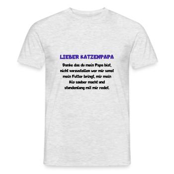 Lieber Katzenpapa - Männer T-Shirt - Grau meliert - Vorne - AI Model Male 178 dark (178cm)