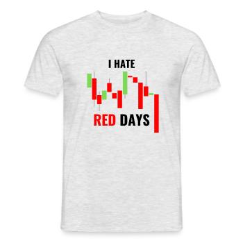 Ich hasse rote Tage - Männer T-Shirt - Grau meliert - Vorne - AI Model Male 178 dark (178cm)