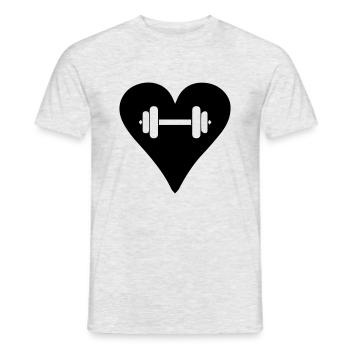 Gymnase Coeur - T-shirt homme - gris chiné - Devant - AI Model Male 178 dark (178cm)