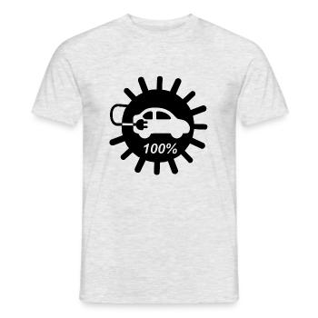 e-car, e-mobility, electric car, zoe, EV-driver - Men's T-Shirt - heather grey - Front - AI Model Male 178 dark (178cm)