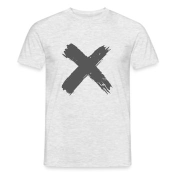 Kreuz - Männer T-Shirt - Grau meliert - Vorne - AI Model Male 178 dark (178cm)