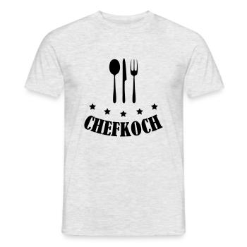 chefkoch - Männer T-Shirt - Grau meliert - Vorne - AI Model Male 178 dark (178cm)