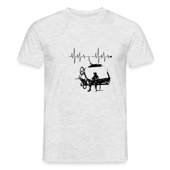 HEARTBEAT Lift Downhill - Men's T-Shirt - heather grey - Front - AI Model Male 178 dark (178cm)