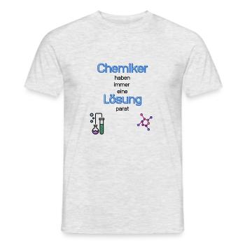 Chemiker kennen Lösung - Männer T-Shirt - Grau meliert - Vorne - AI Model Male 178 dark (178cm)
