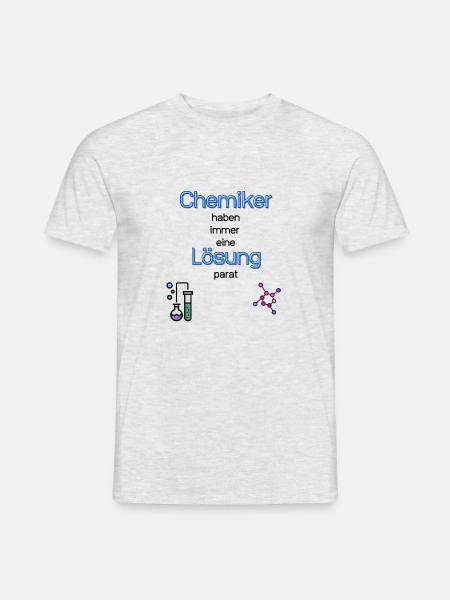 Chemiker kennen Lösung - Männer T-Shirt - Grau meliert