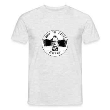 Boxer motor Made in Irbit white - Men's T-Shirt - heather grey - Front - AI Model Male 178 dark (178cm)
