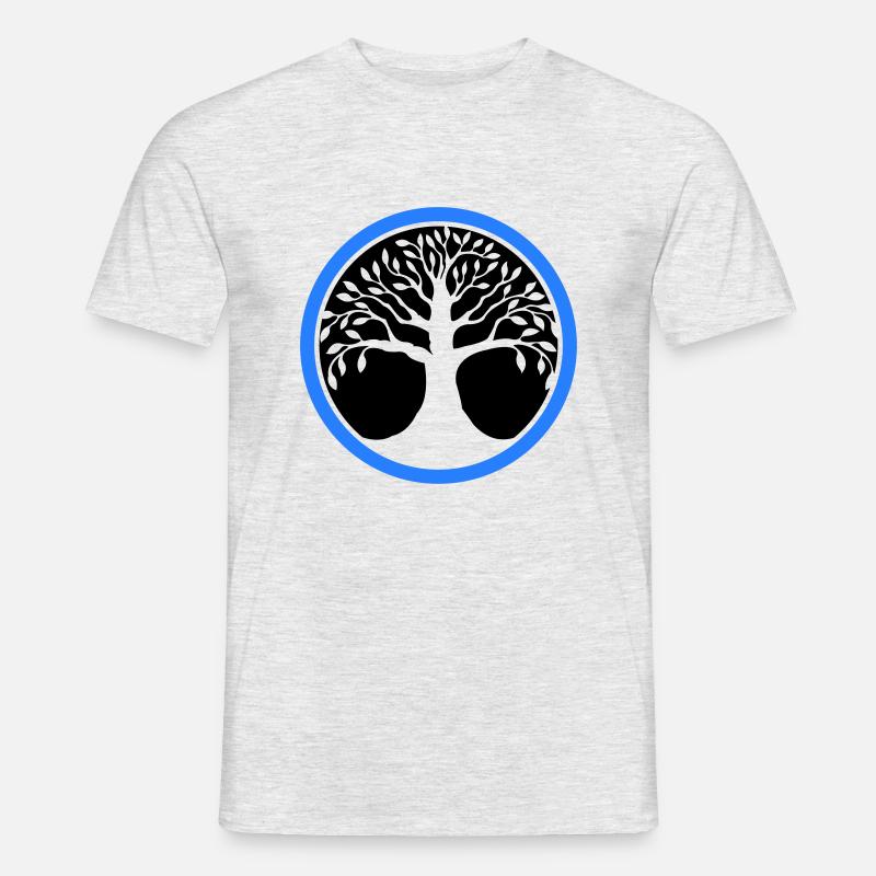 baum des lebens - Männer T-Shirt - Grau meliert