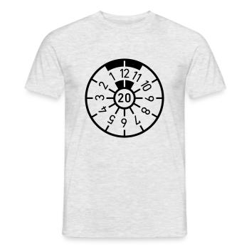 Birthday 20 Twenty TÜV badge - Men's T-Shirt - heather grey - Front - AI Model Male 178 dark (178cm)