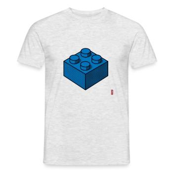 Building block Blue - Men's T-Shirt - heather grey - Front - AI Model Male 178 dark (178cm)