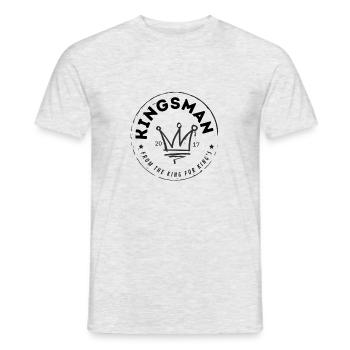 Kingsman Brand - Men's T-Shirt - heather grey - Front - AI Model Male 178 dark (178cm)
