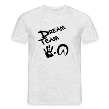dreamteam - Männer T-Shirt - Grau meliert - Vorne - AI Model Male 178 dark (178cm)