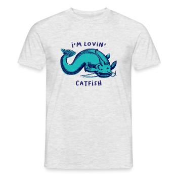 I'm Lovin' Catfish - Men's T-Shirt - heather grey - Front - AI Model Male 178 dark (178cm)