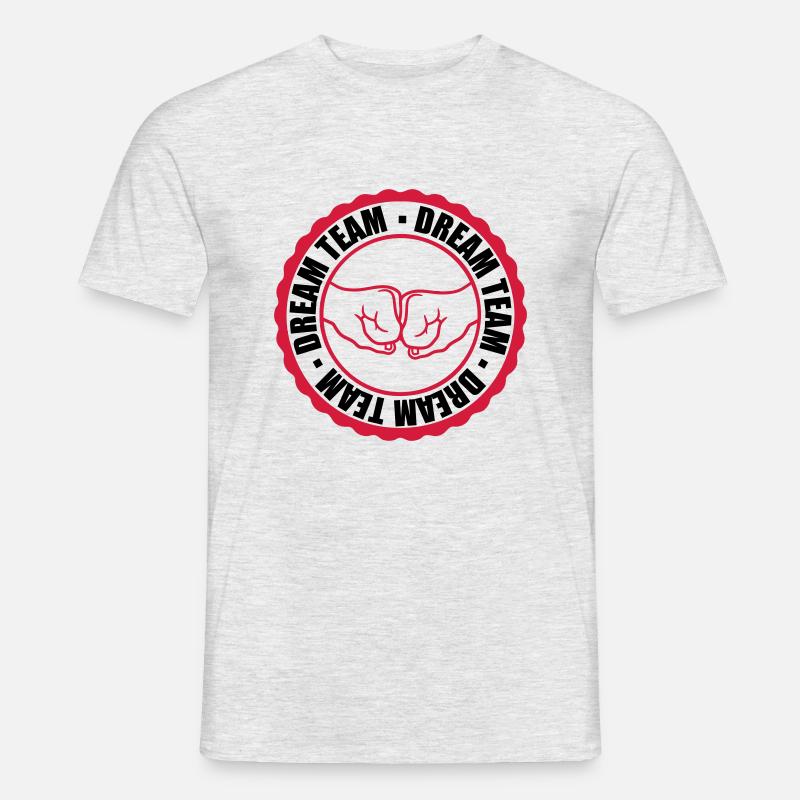 Stempel Dream Team - Männer T-Shirt - Grau meliert