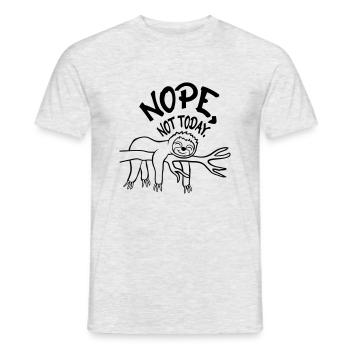 Funny Nope Sloth - Men's T-Shirt - heather grey - Front - AI Model Male 178 dark (178cm)