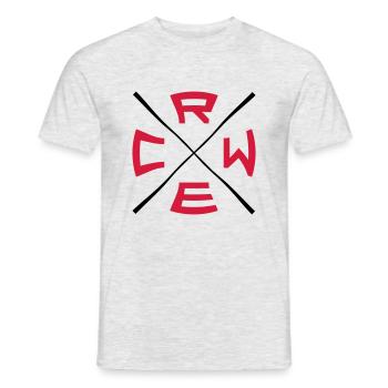 Logo de l’équipage X - T-shirt homme - gris chiné - Devant - AI Model Male 178 dark (178cm)