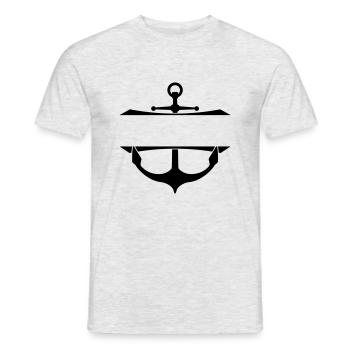 Insert Text Anchor - Men's T-Shirt - heather grey - Front - AI Model Male 178 dark (178cm)