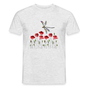 Libellule - T-shirt homme - gris chiné - Devant - AI Model Male 178 dark (178cm)
