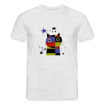 Cat - Men's T-Shirt - heather grey - Front - AI Model Male 178 dark (178cm)